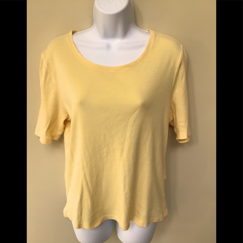 Chico’s ladies yellow cotton tee size 1 or 8